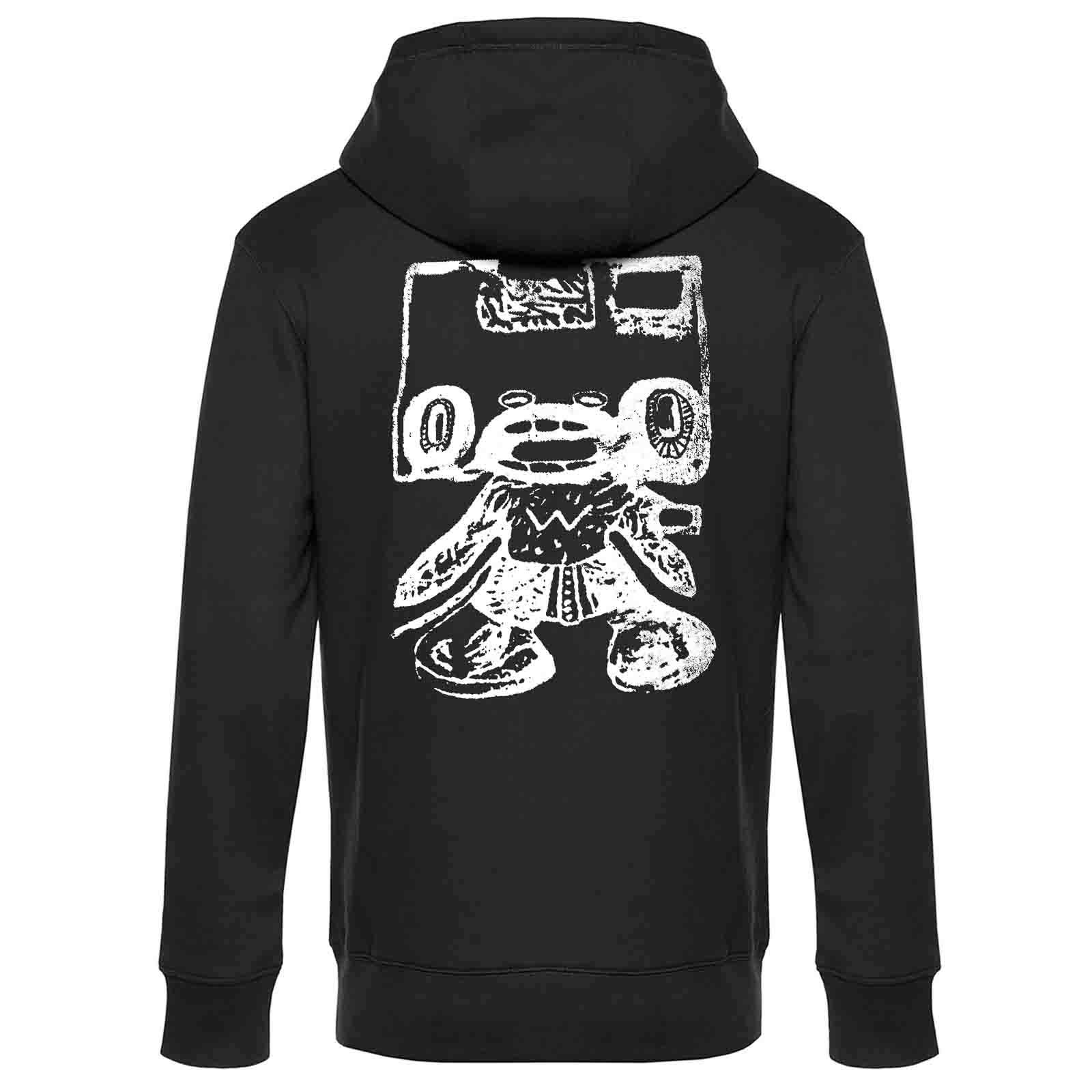 Black Hoodie with Lunazzi Whaa Puppet print