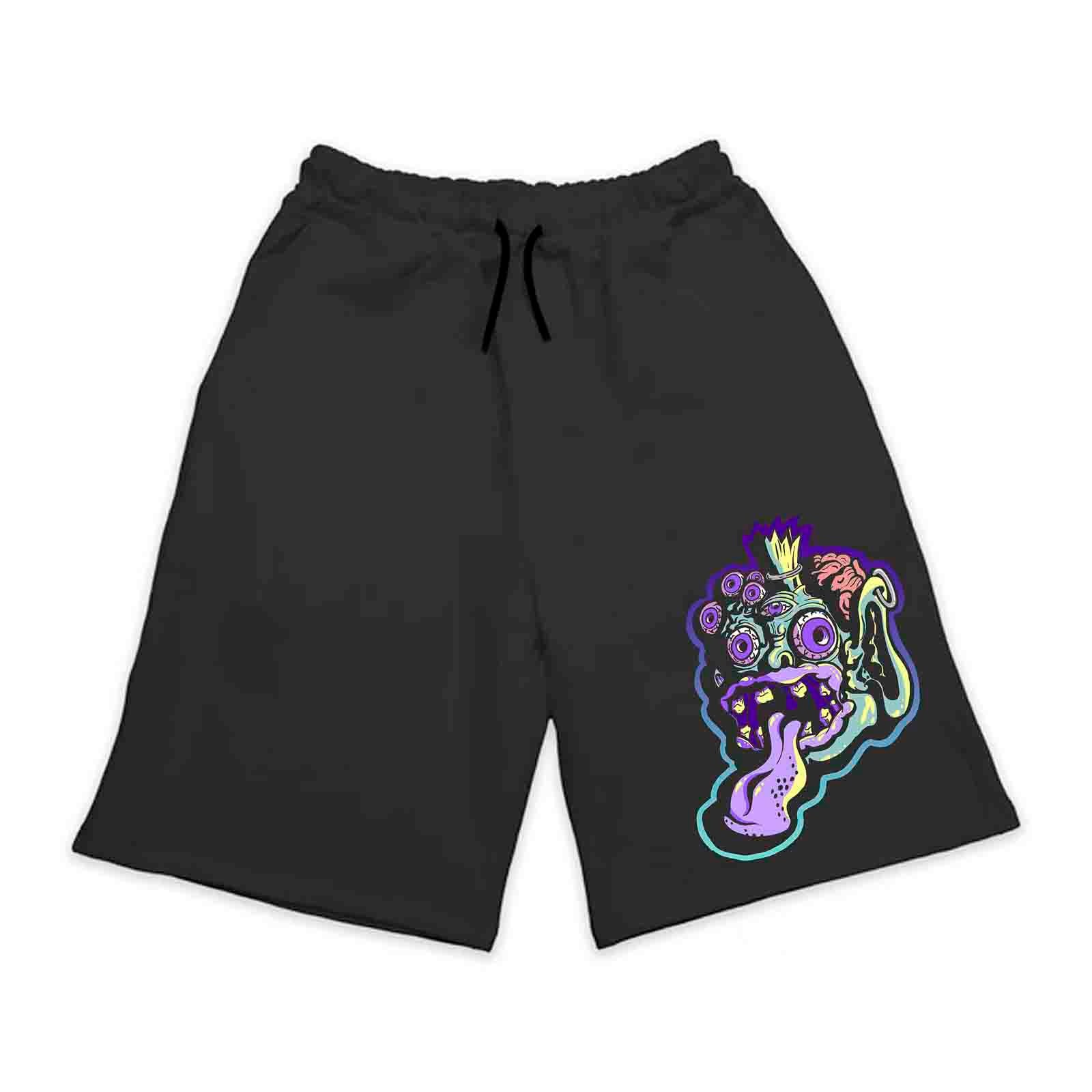 UZTZU® Monster Black Shorts front