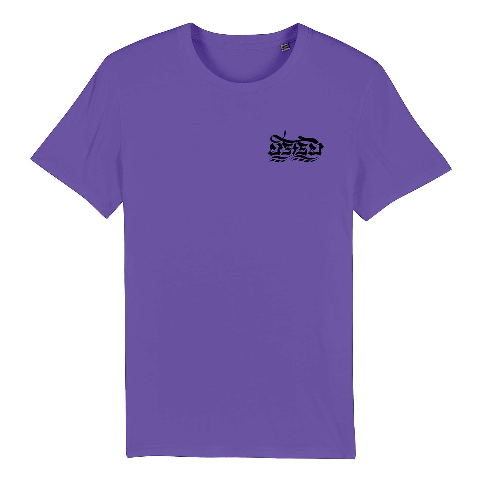 Purple Tshirt with Good Stuff print front