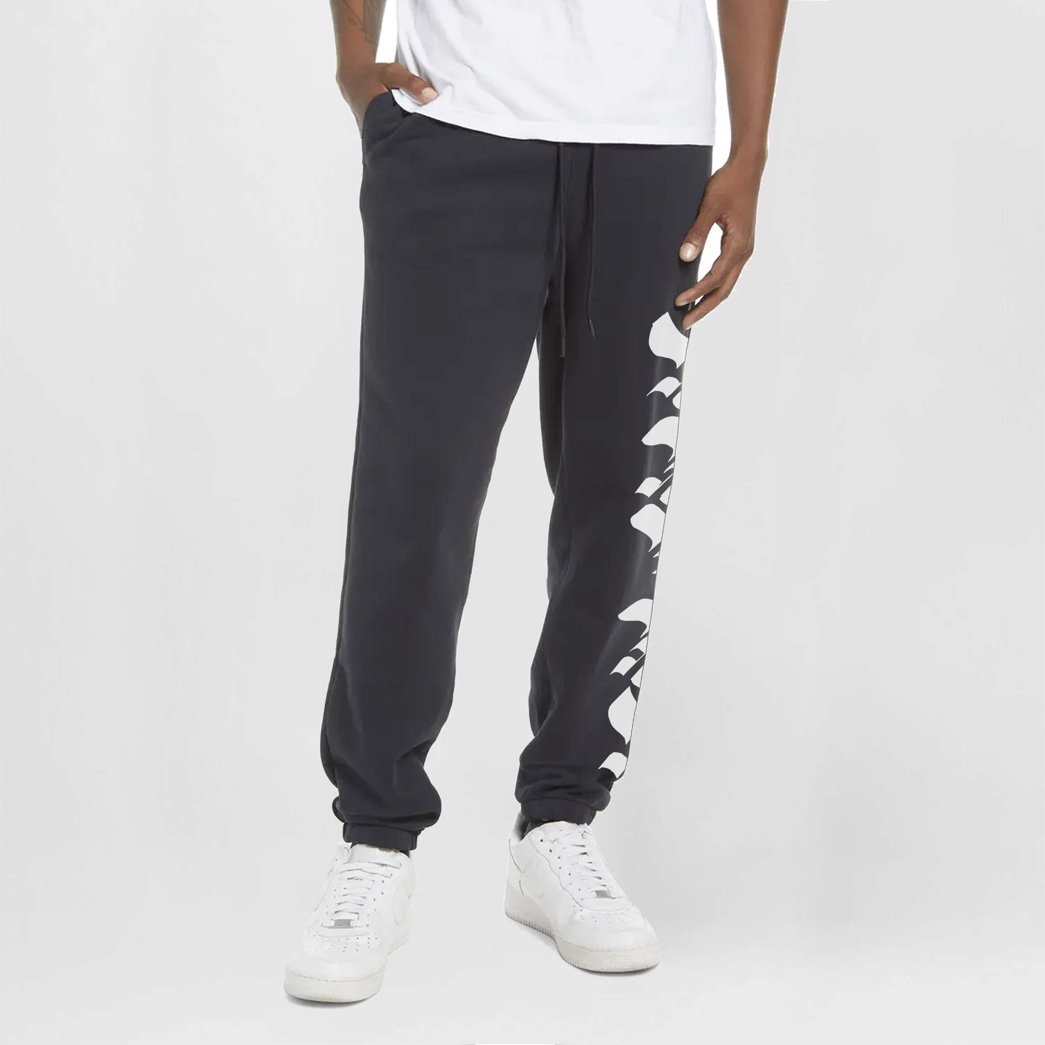 UZTZU® Big Side Tag Logo Black Jogger