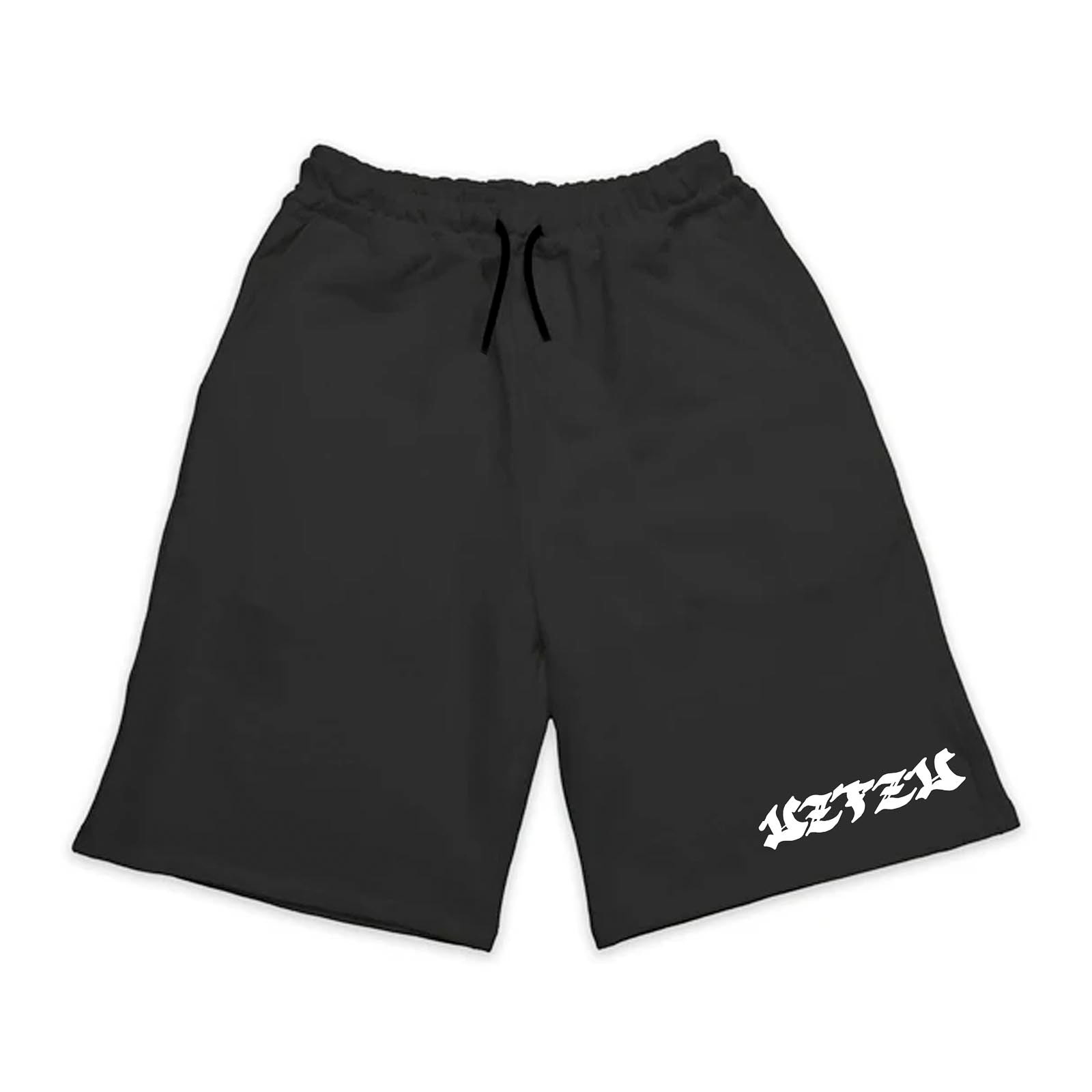 UZTZU® Tag Logo Black Shorts front