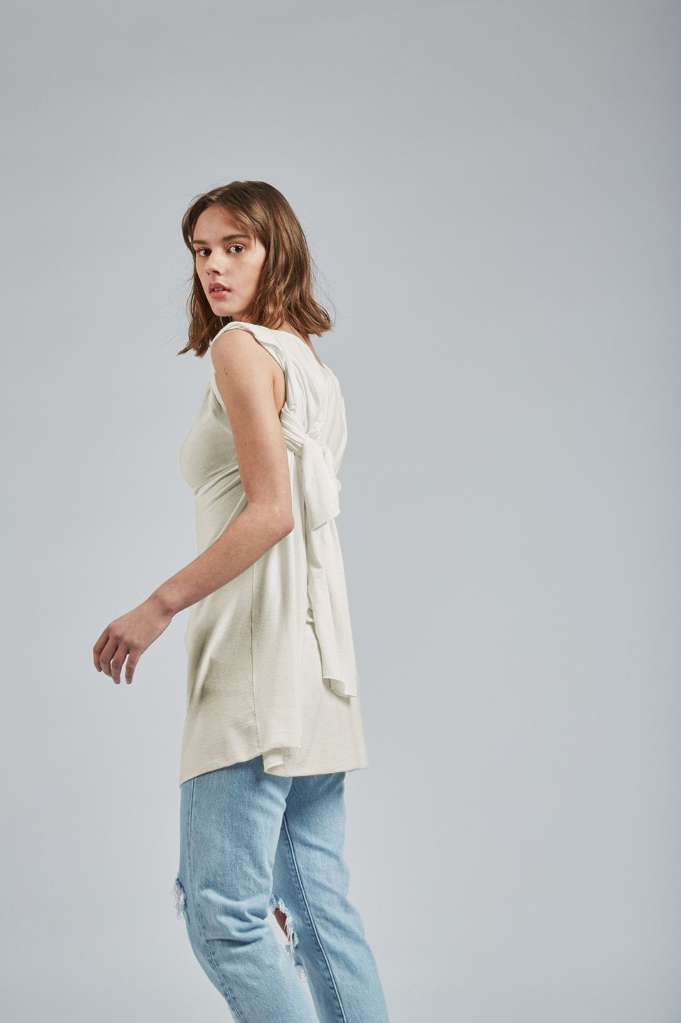 Women's Milk-Plus White 4-Sleeve Shirt - Uztzu Clothing - Shop Super 4 in 1 T-shirts, Pants and hoodies online!