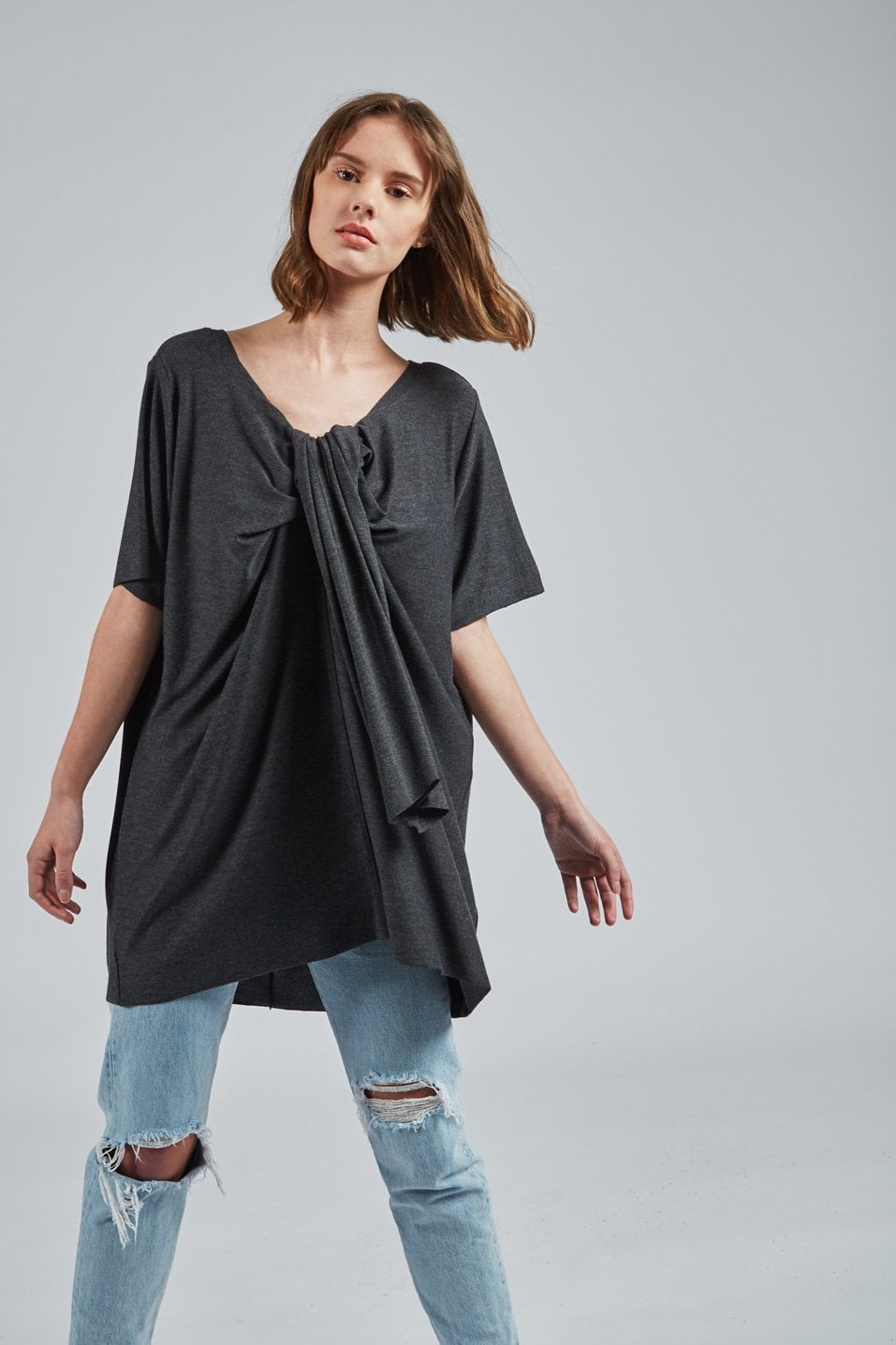 Women's Wolf Grey 4-Sleeve Shirt - Uztzu Clothing - Shop Super 4 in 1 T-shirts, Pants and hoodies online!